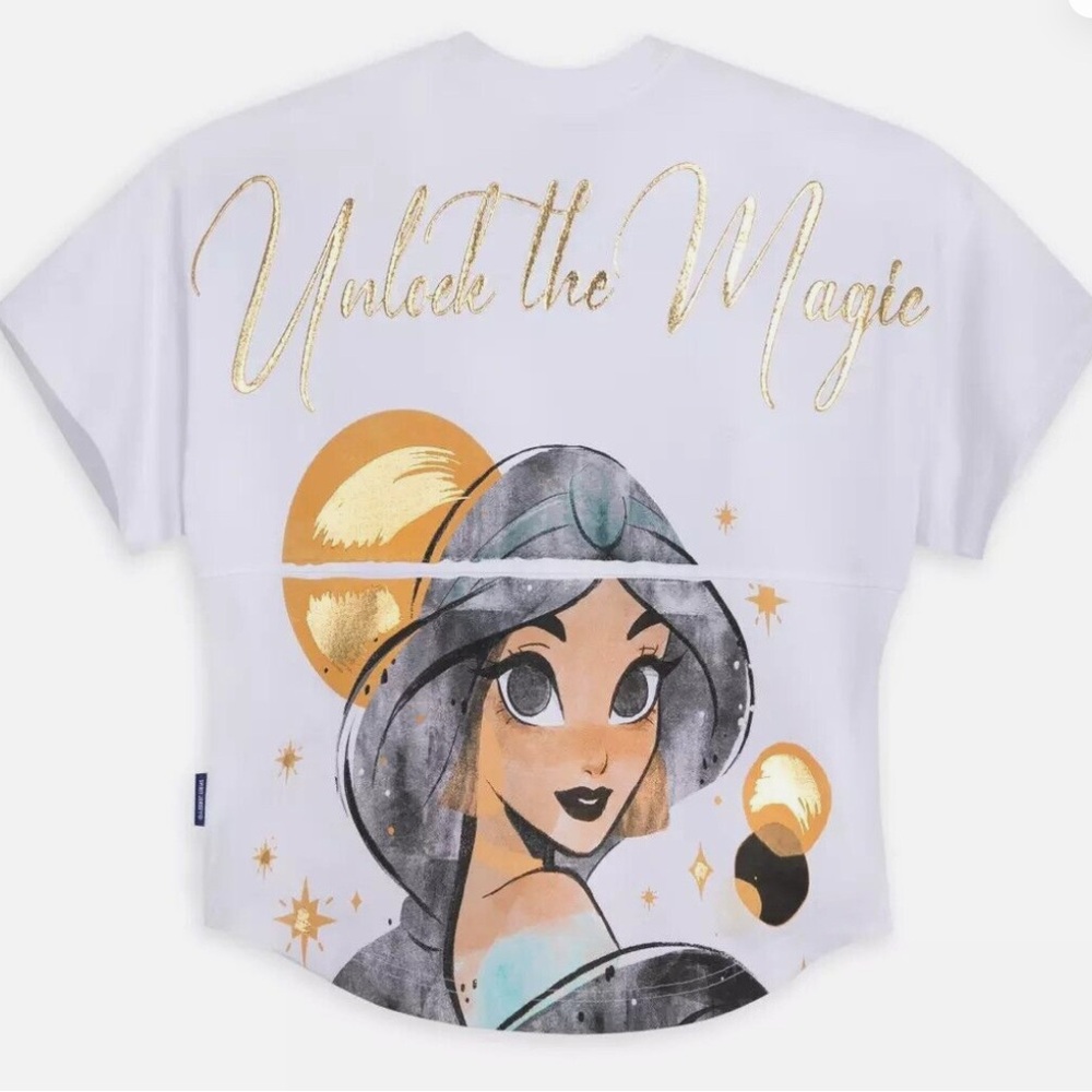Jasmine Graphic T-Shirt - White and Gold